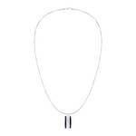Collier acier bleu fonce 61cm - vue 1