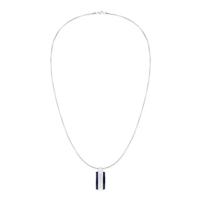 Collier acier bleu fonce 61cm