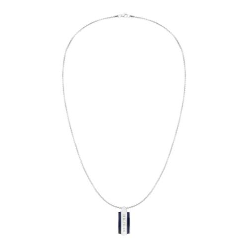 Collier acier bleu fonce 61cm