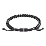 Bracelet nylon noir - vue 1