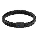 Bracelet cuir noir - vue 1