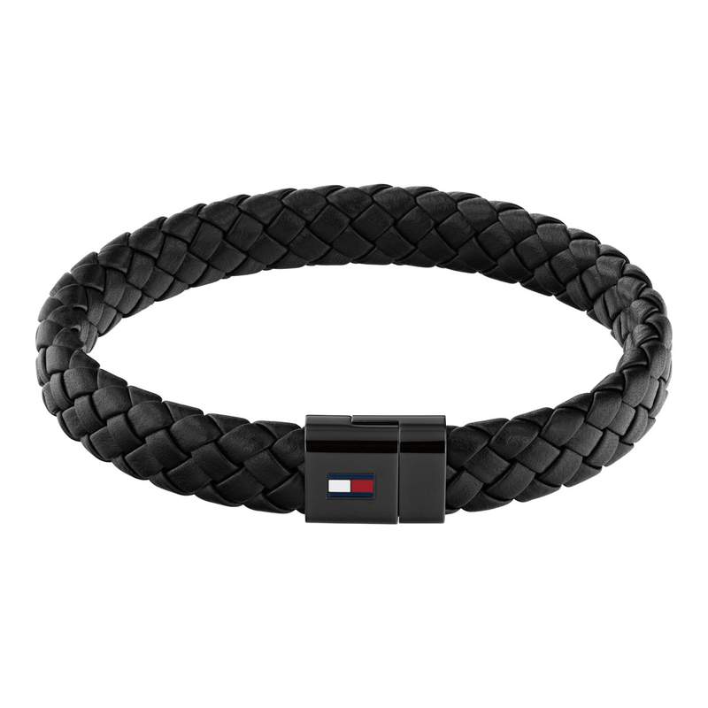 Bracelet cuir noir - vue 1