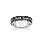 Bague THOMAS SABO rebellious glam argent 925 zirconia noir - vue 1