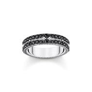 Bague THOMAS SABO rebellious glam argent 925 zirconia noir