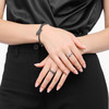 Bague THOMAS SABO rebellious glam argent 925 zirconia noir - vue Vporté 1