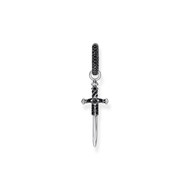 Boucles d'oreille THOMAS SABO Rebellious Glam épée argent 925 zirconia noir