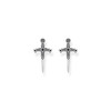 Boucles d'oreille THOMAS SABO REBEL KINGDOM épée argent 925 zirconia noir - vue V2