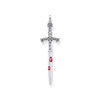 Pendentif THOMAS SABO REBEL KINGDOM argent 925 rubis synthetique rouge zirconia noir - vue V1