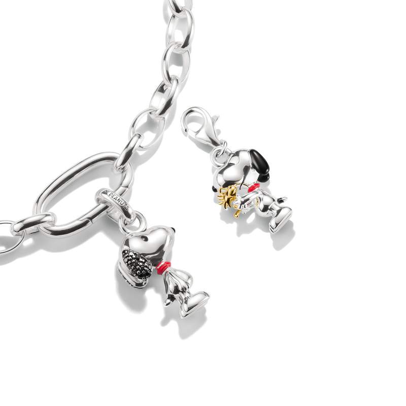 Charm's THOMAS SABO X PEANUTS Snoopy Pavé argent 925 zirconia noir - vue D1