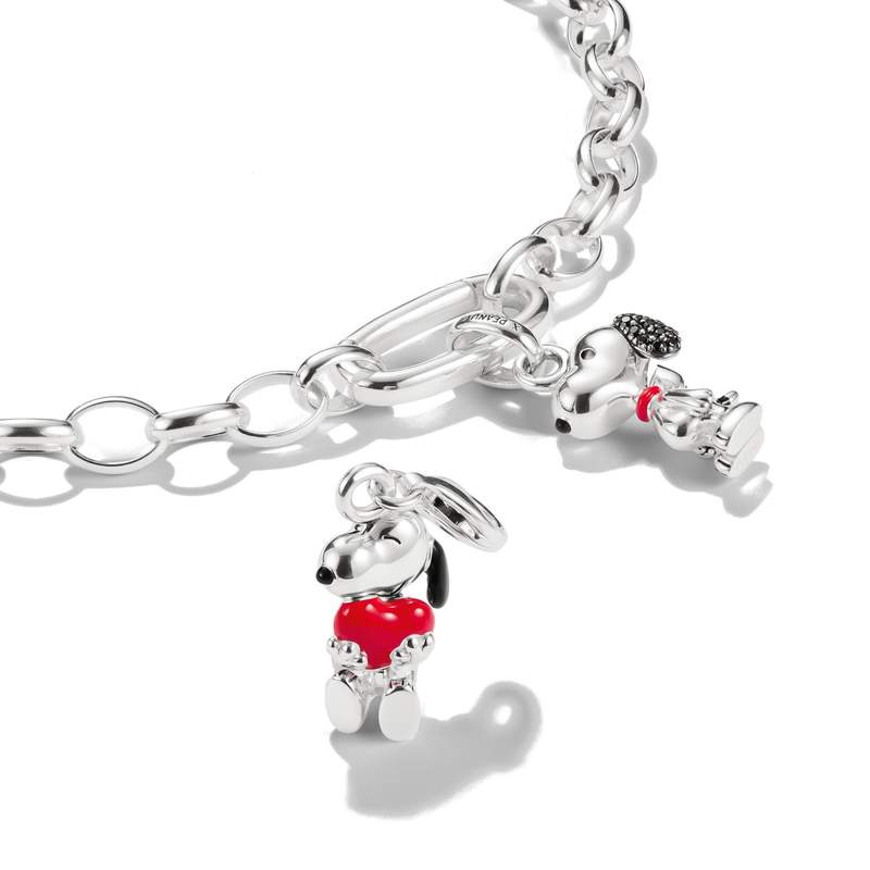 Charm's THOMAS SABO X PEANUTS Snoopy Pavé argent 925 zirconia noir - vue D2