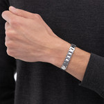 Bracelet BOSS CANDOR JEWELRY acier - vue porté 1