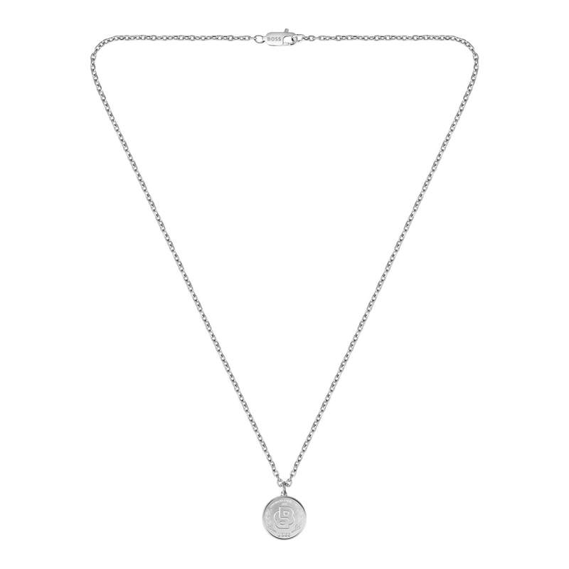 Chaine BOSS double b coin acier - vue 1