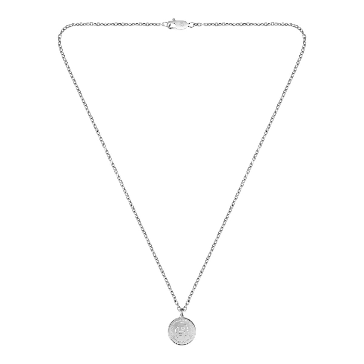 BOSS-ketting met dubbele B-hoek in staal - aanzicht 2