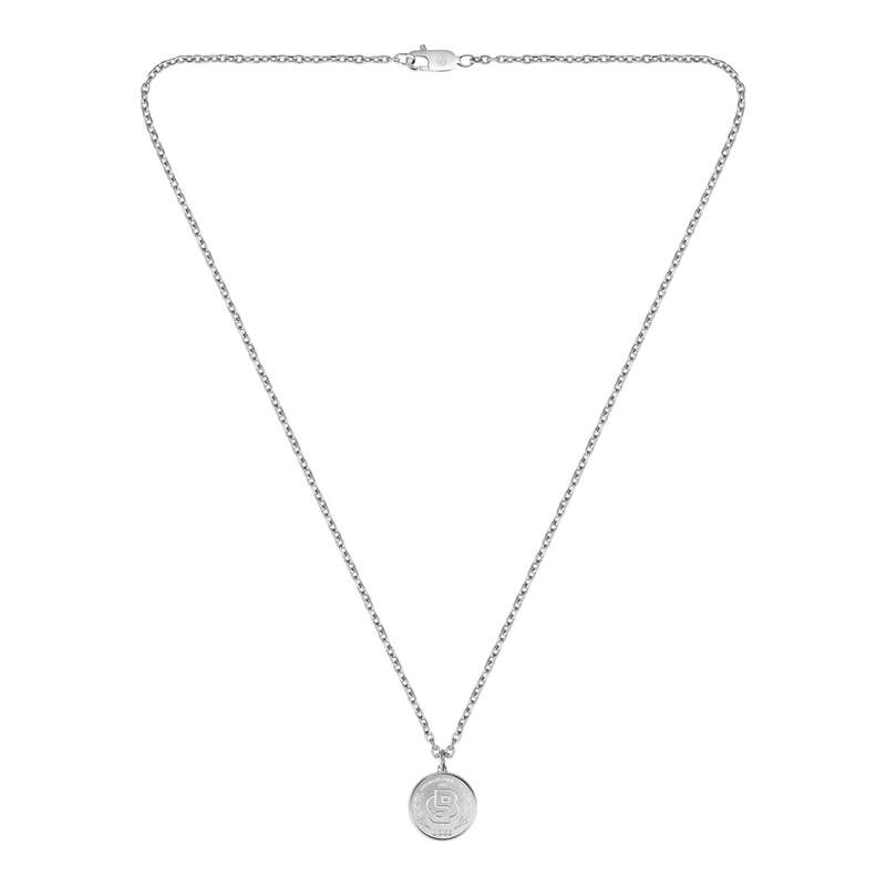 Chaine BOSS double b coin acier - vue 2