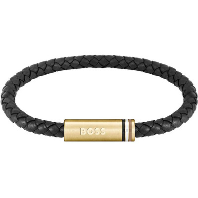 Bracelet cuir noir - vue 1