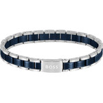 Bracelet acier bleu fonce - vue 1