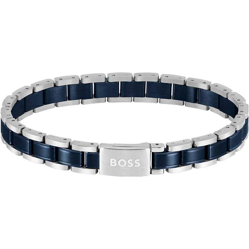 Bracelet acier bleu fonce - vue 1