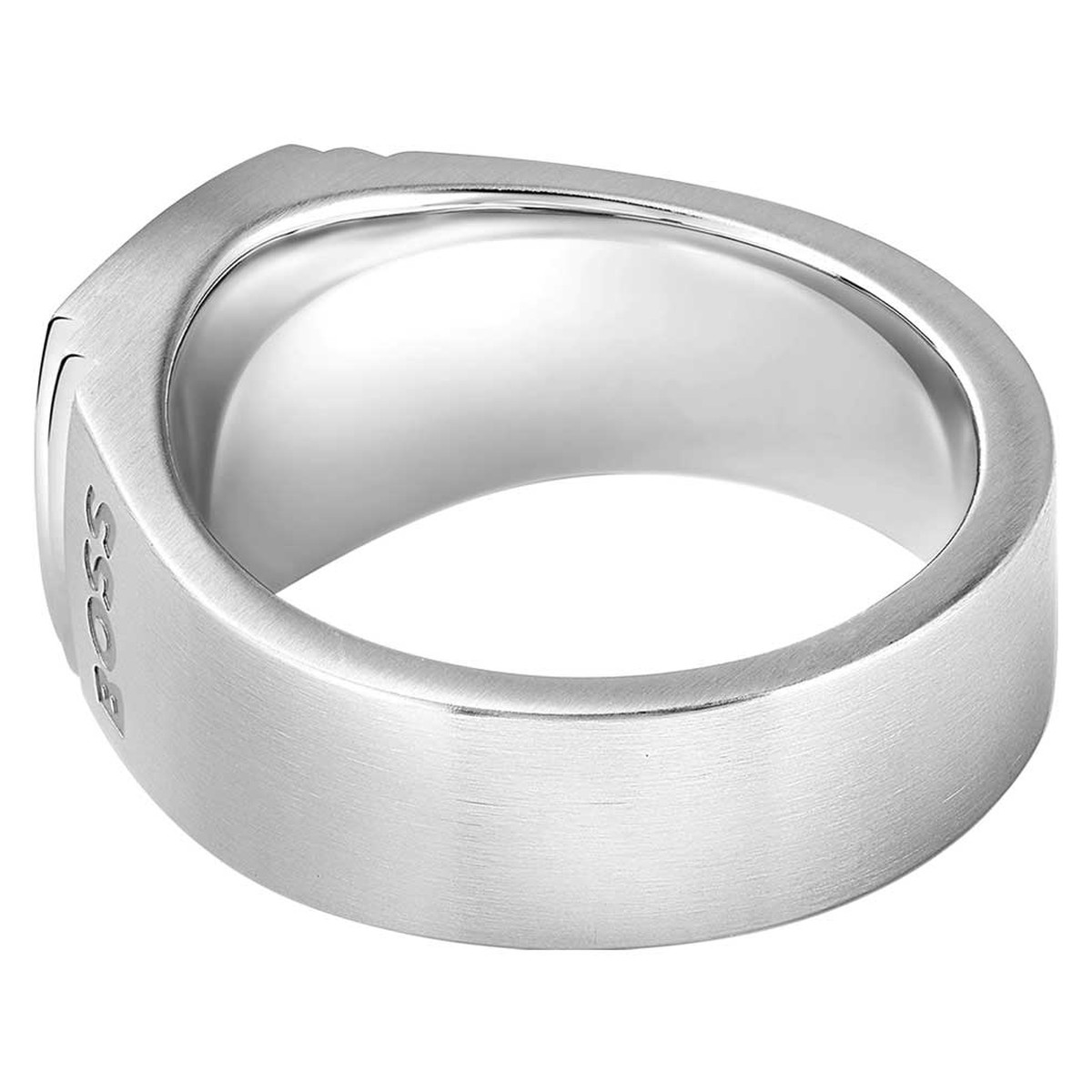 Bague acier argent - vue 3