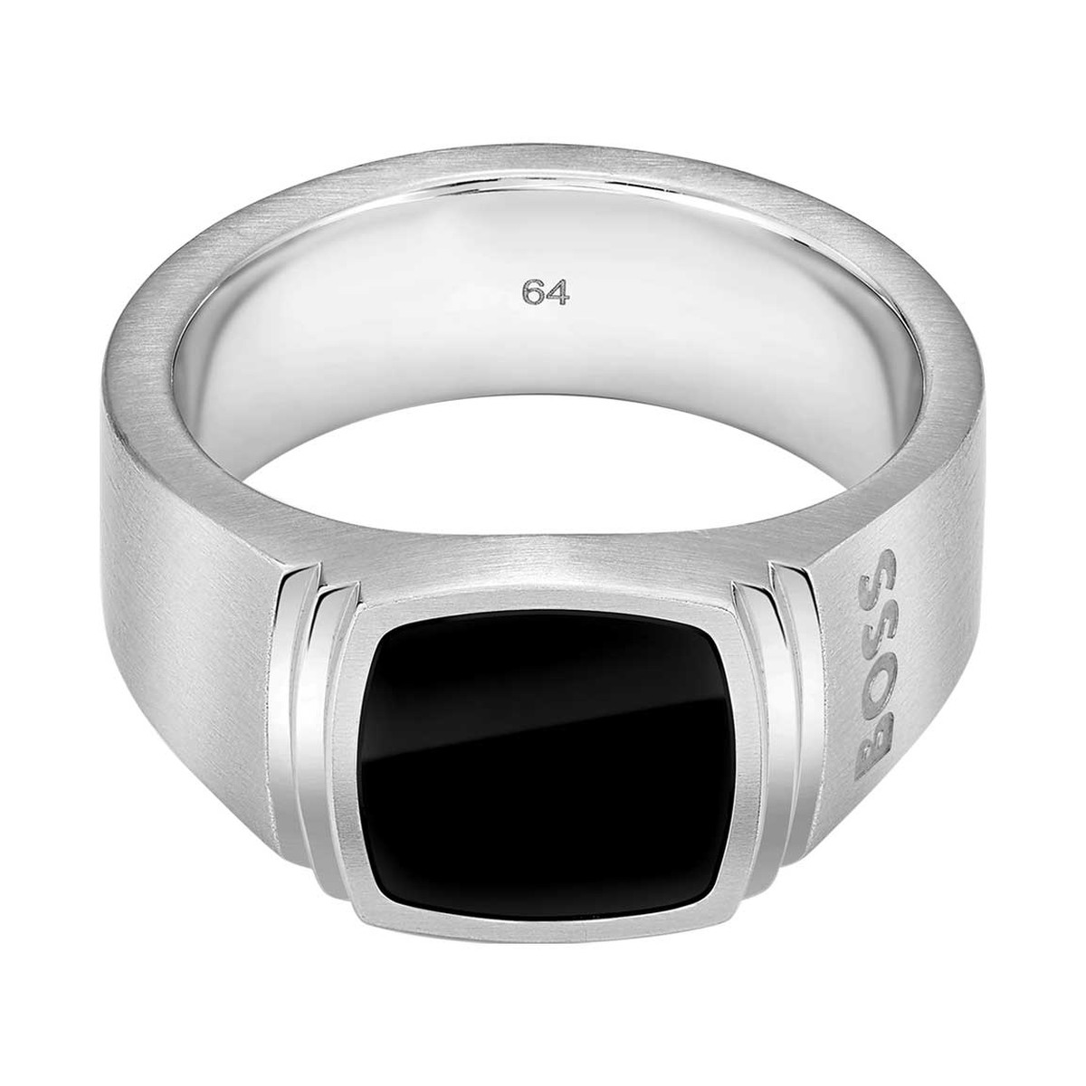 Bague acier argent