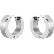 Boucles d'oreille acier argent