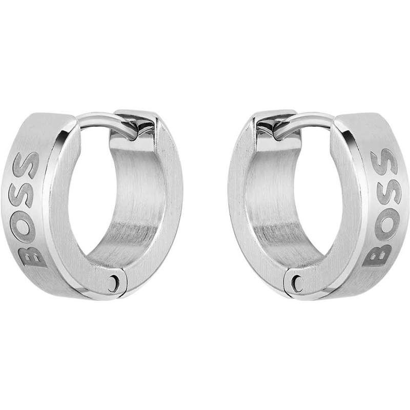 Boucles d'oreille BOSS acier - vue 1