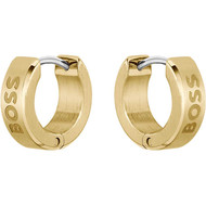 Boucles d'oreille BOSS acier doré