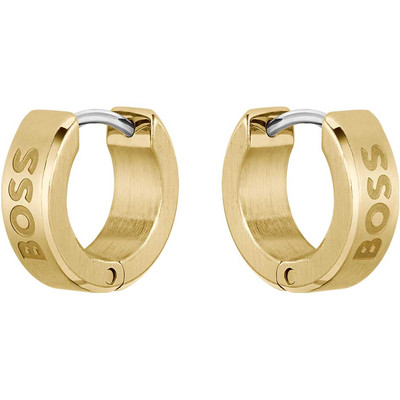 Boucles d'oreille BOSS acier doré