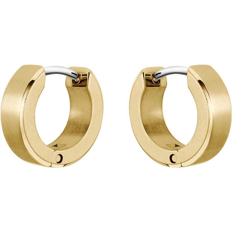 Boucles d'oreille BOSS acier doré - vue 3