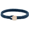 Bracelet cuir bleu fonce - vue V1