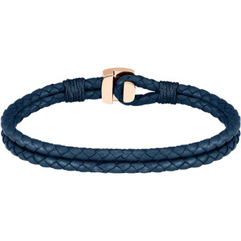 Bracelet cuir bleu fonce