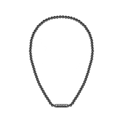 Collier acier noir 51cm - vue 1