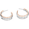 Boucles d'oreilles acier bicolore - vue V3