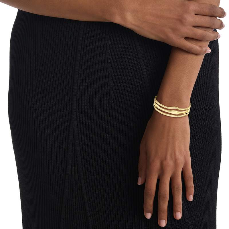 Bracelet CALVIN KLEIN acier doré - vue porté 1