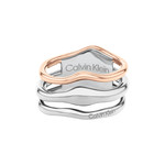 Bague acier bicolore - vue 1