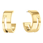 Boucles d'oreille acier doré jaune - vue 1