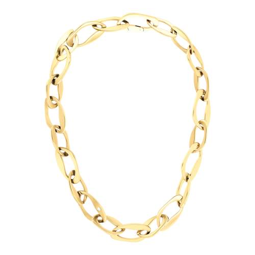 Collier acier doré jaune 50cm