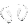 Boucles d'oreille acier argent - vue V2