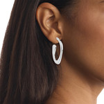 Boucles d'oreille acier - vue porté 1