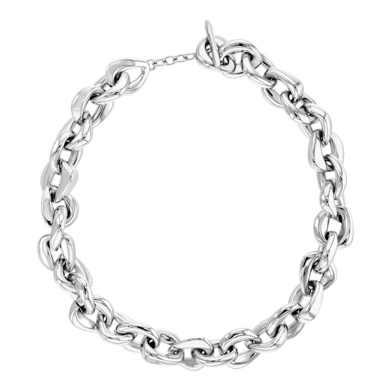 Collier laiton argent 42cm - vue 1