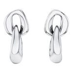 Boucles d'oreilles laiton argent - vue 1