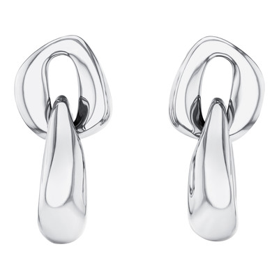 Boucles d'oreilles laiton argent - vue 1
