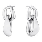 Boucles d'oreilles laiton argent - vue 3