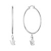 Boucles d'oreille acier argent - vue V1