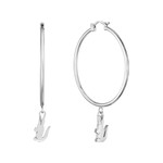 Boucles d'oreille acier - vue 3