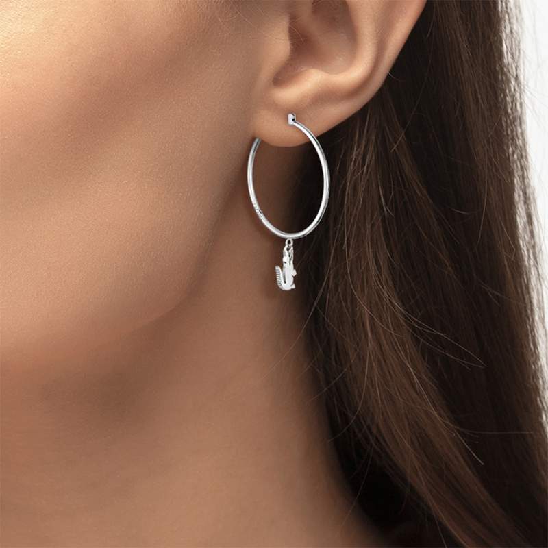 Boucles d'oreille acier - vue porté 1