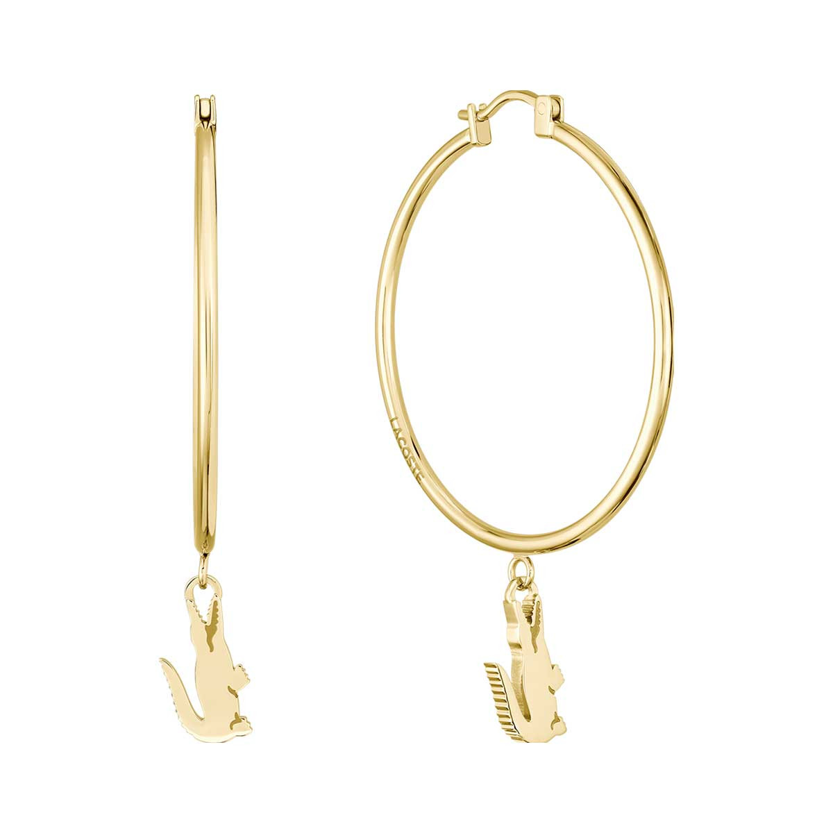 Boucles d'oreille acier doré jaune