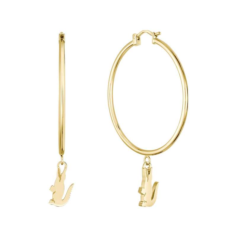 Boucles d'oreille acier doré jaune - vue 3