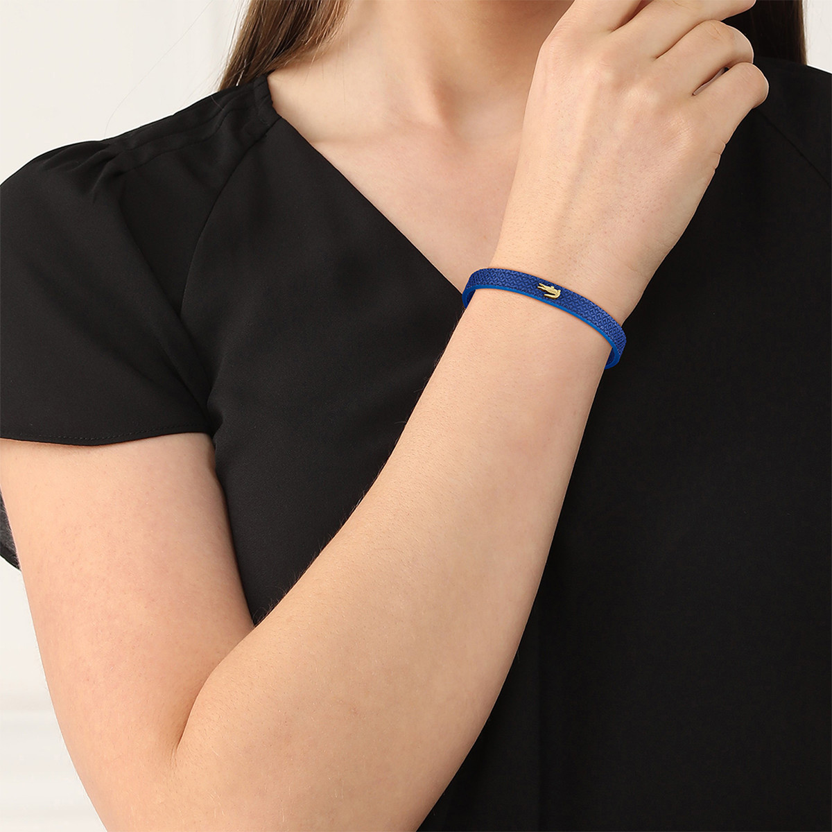 Bracelet acier bleu - vue porté 1