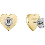 Boucles d'oreille acier doré jaune - vue 3