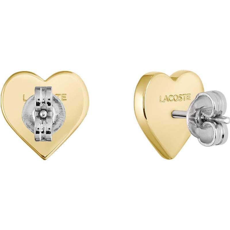 Boucles d'oreille acier doré jaune - vue 3